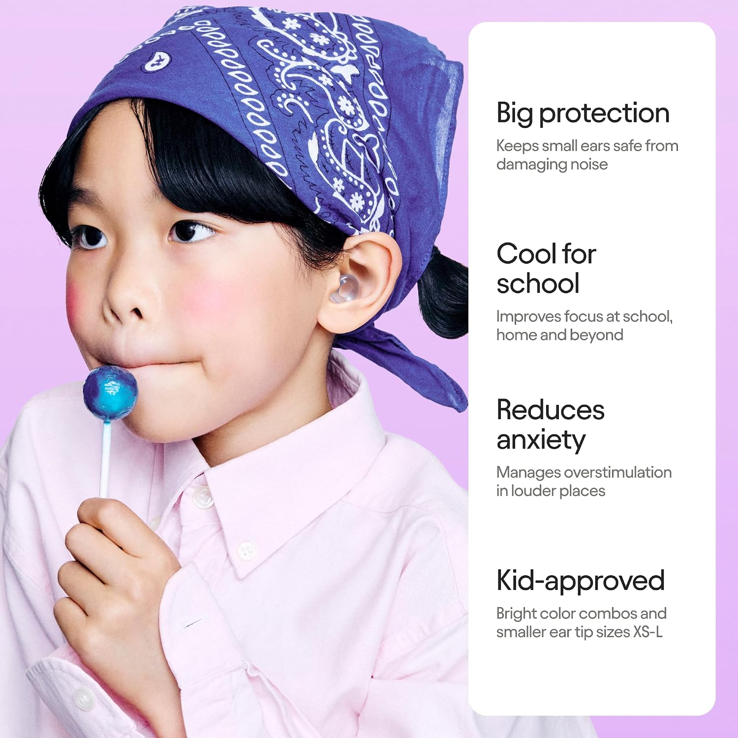 Loop Engage Kids 2 Ear Plugs (6-12yrs) - Everyday Noise Relief Blue