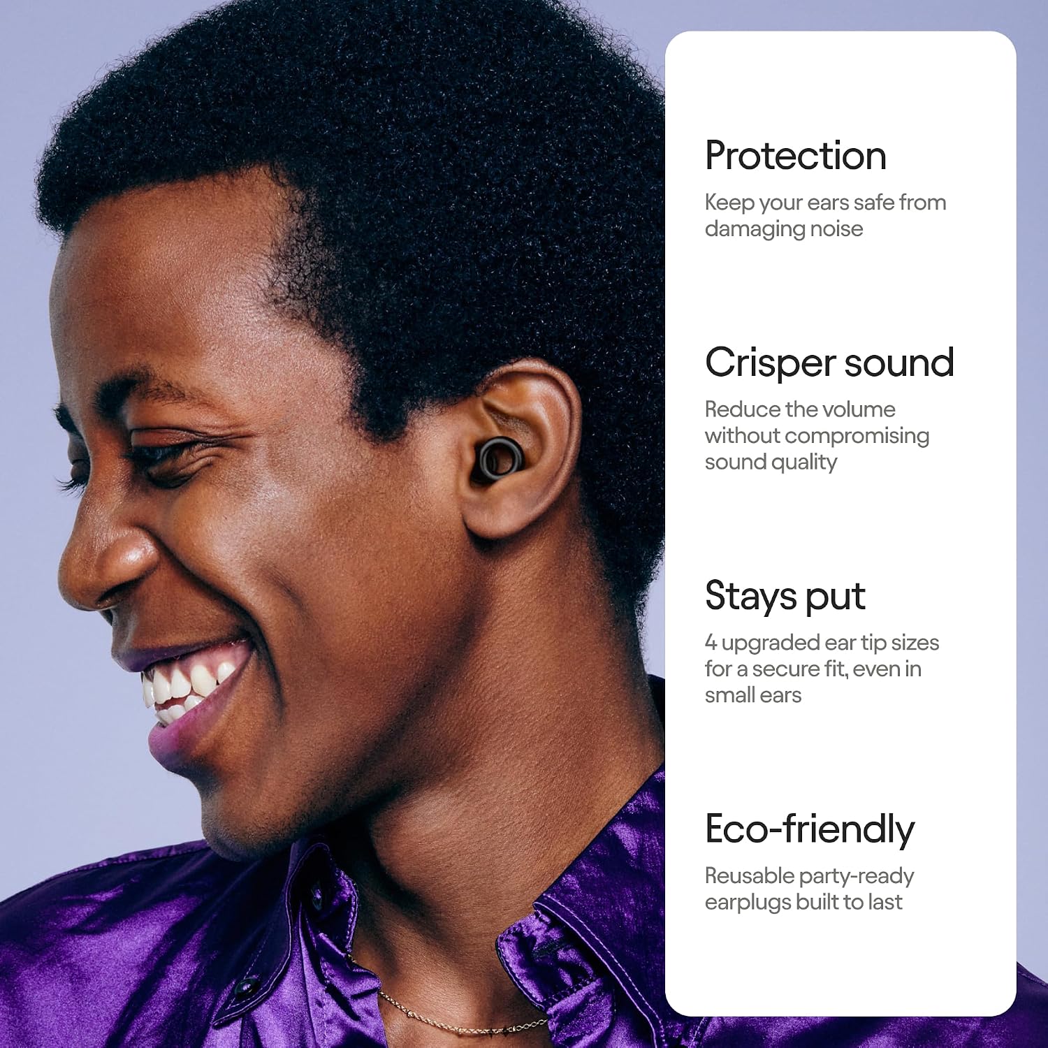 Loop Experience 2 Ear Plugs - Stylish Certified Hearing Protection Black