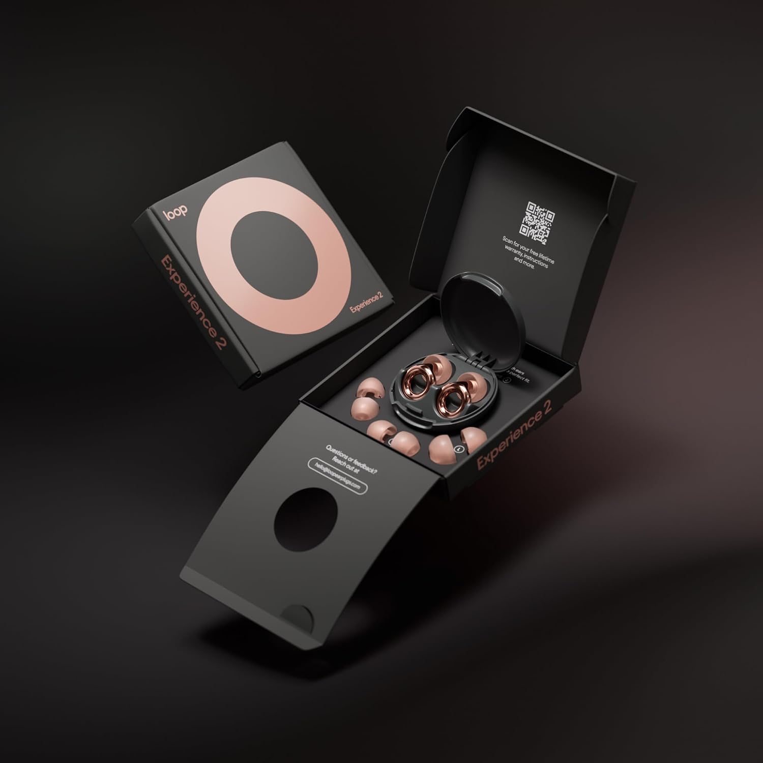 Loop Experience 2 Ear Plugs - Stylish Certified Hearing Protection Rose Gold