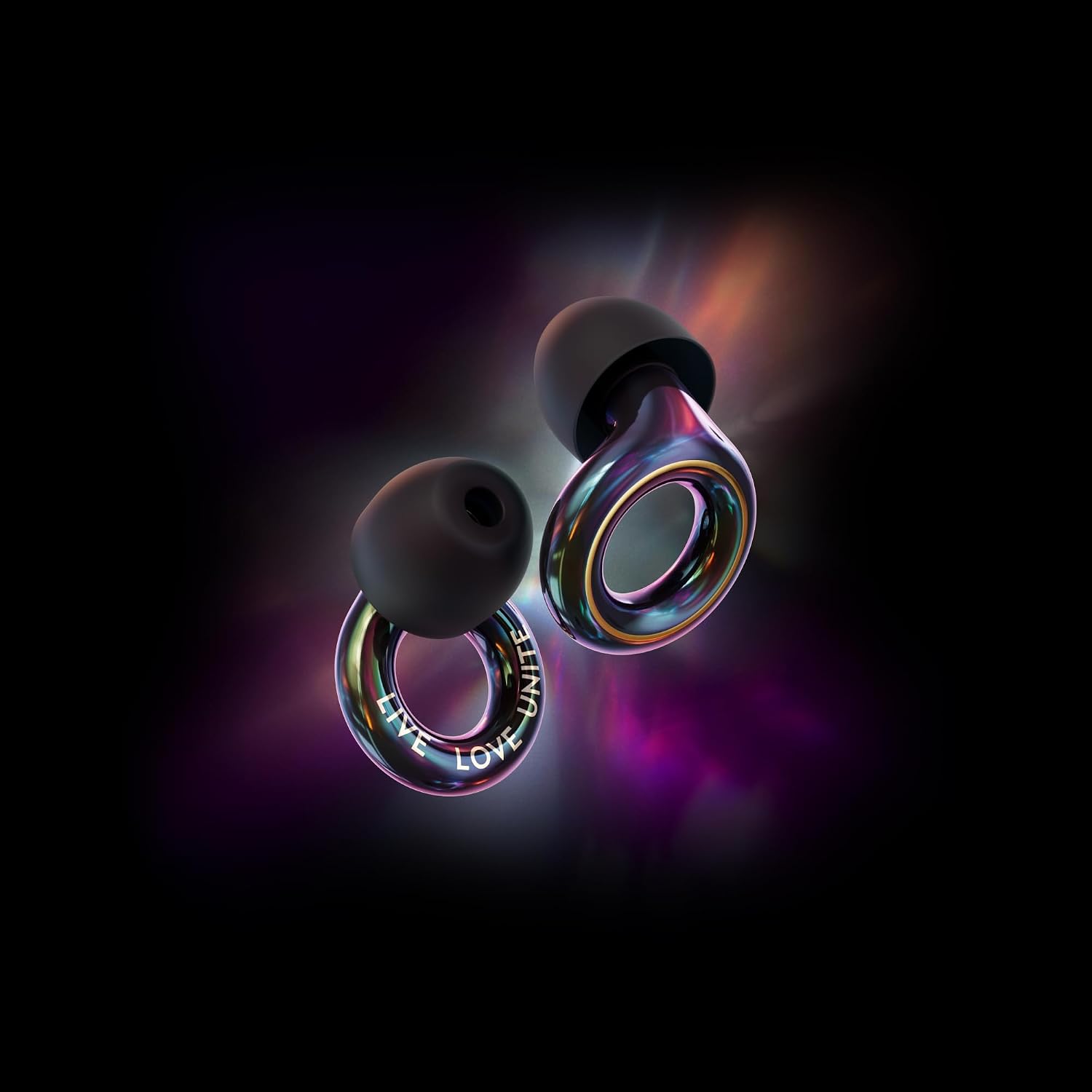 Loop Experience 2 Ear Plugs - Stylish Certified Hearing Protection Holographic Black